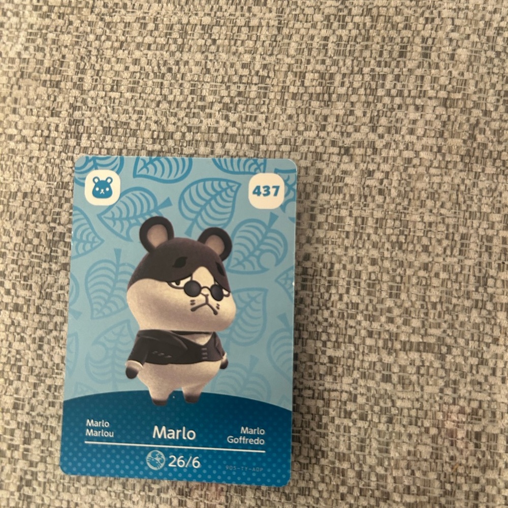 Animal Crossing Marlo Amiibo Card